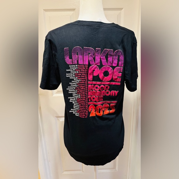 Bella Canvas Larkin Poe 2025 Blood Harmony Tour Black Pink Red Graphic Tee Small - Picture 5 of 8